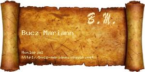 Bucz Mariann névjegykártya